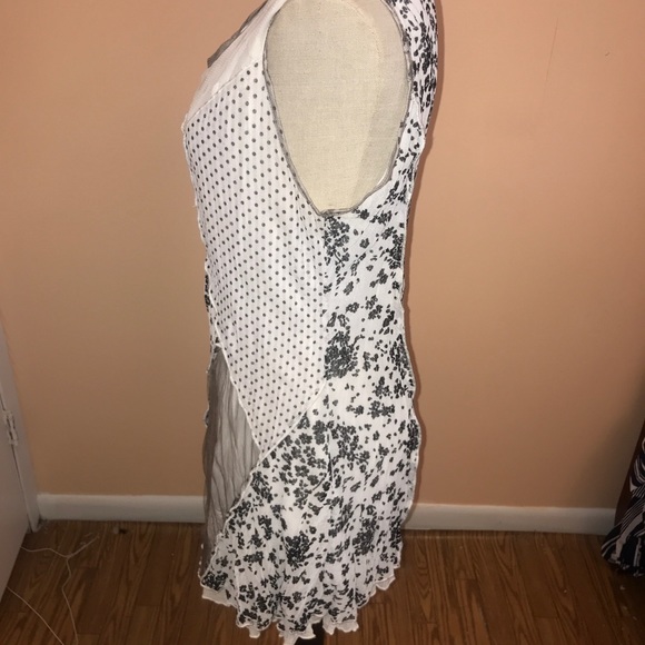 Cream/Black/Grey Multi Print/Fabric Mini Dress - Picture 6 of 8